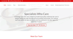 Desktop Screenshot of cardiologycareclinics.com